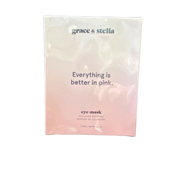 Grace & Stella Everything is Better in Pink Collagen Boosting Eye Masks -12 pair - Picture 3 of 5